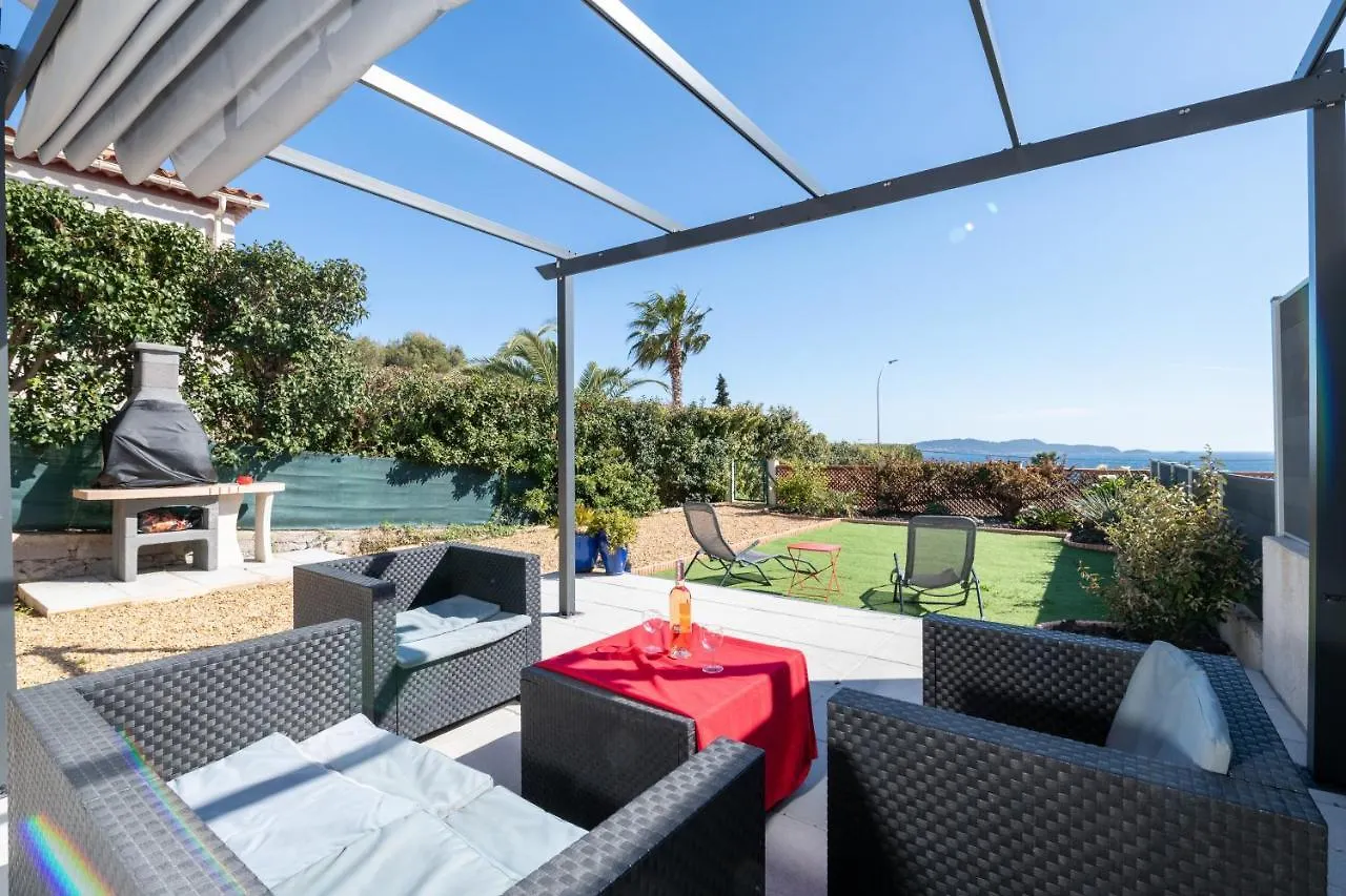 公寓 Face A La Mer Superbe Villa Terrasse Barbecue Le Pradet 卡尔特汉 法国