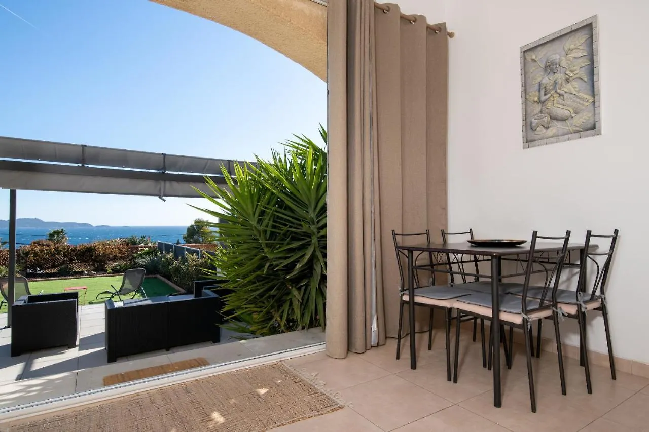Face A La Mer Superbe Villa Terrasse Barbecue Le Pradet 卡尔特汉 0*,